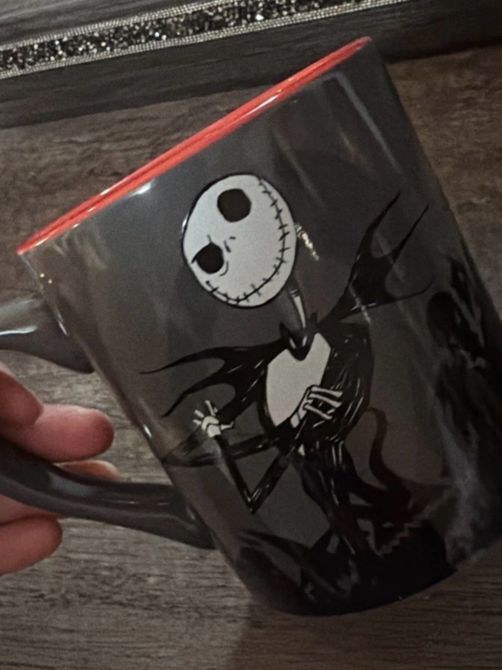 Disney Jack Skellington Gray and White Ceramic Mug - Picture 2 of 5